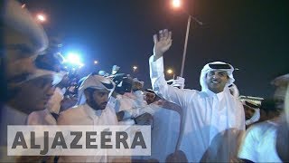 🇶🇦 Thousands celebrate Sheikh Tamim homecoming in Qatar  Al Jazeera English [upl. by Nowed937]