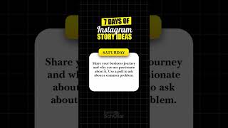 Instagram Story Ideas to Use for a Week instagramstory instagrammarketing [upl. by Eened]