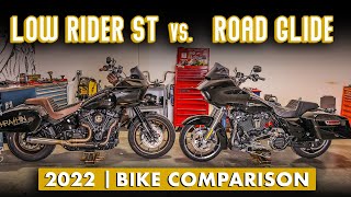 2022 HarleyDavidson Low Rider ST vs 2022 HarleyDavidson Road Glide Comparison [upl. by Rowney361]