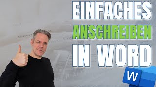 Einfaches Anschreiben in Word Web erstellen online und kostenlos [upl. by Kazimir]