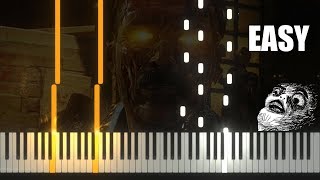 Call of Duty  Zombies Theme Damned  EASY Piano tutorial Synthesia [upl. by Acinonrev610]