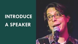 How to introduce a speaker the right way with examples  full workshop [upl. by Naimaj]