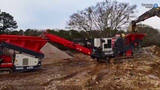 Sandvik QJ341 Jaw Crusher Sandvik QE241 Scalper amp Edge TS80 Conveyor lineup [upl. by Den]