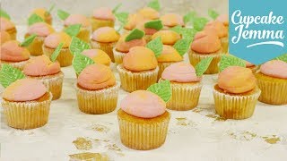 Peaches amp Cream Mini Cupcake Recipe amp Tutorial  Cupcake Jemma [upl. by Eelatsyrc]