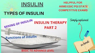 INSULIN INSULIN THERAPYMIXING OF INSULINPart 2 [upl. by Anaile313]