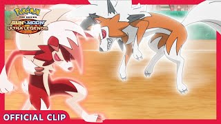 A Lycanroc Battle  Pokémon the Series Sun amp Moon  Official Clip [upl. by Ajaj]