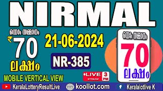 KERALA LOTTERY RESULTMobile Viewnirmal bhagyakuri nr385Kerala Lottery Result Todaytoday liveli [upl. by Arakawa921]