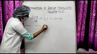 Preparation of sodium hypochlorite solution 1In Hindi [upl. by Gallagher]