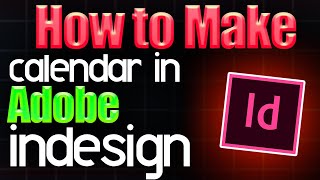 How to make calendar in Adobe InDesign [upl. by Maleeny626]