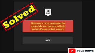 Epic Games Launcher  There was an error processing the credentials from the external login system [upl. by Neeluj685]