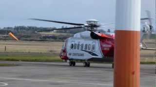 BRISTOWS COASTGUARD S92 DEPARTS INVERNESS AIRPORT [upl. by Laehcym]