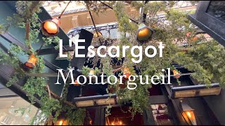 Dinner at LEscargot Montorgueil Paris France  4K Video  eating snails frog legs tartare [upl. by Crispin]