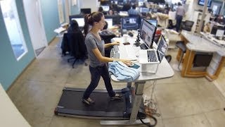 We Tried A Treadmill Desk Because Sitting At Work Is Killing Us [upl. by Verdie487]