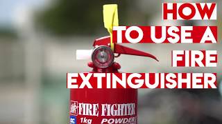 How to Use a Fire Extinguisher  Fire Fighter 1kg Fire Extinguisher PASS Method [upl. by Lull]