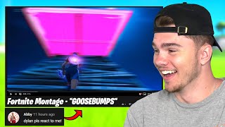 REACTING to my fans FORTNITE MONTAGES [upl. by Ttenrag]