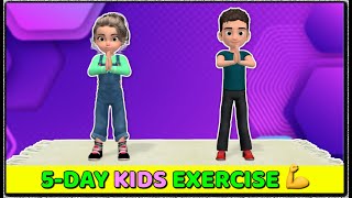 5DAY KIDS EXERCISE AT HOME  UPPER BODY FORCE [upl. by Kasevich]