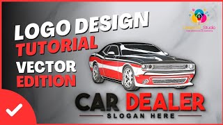 Logo Design Tutorial in Adobe illustrator  3D Mockups  Car Vector Design in illustrator [upl. by Santos]