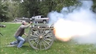 Firing an Original Hotchkiss Revolving Cannon [upl. by Toulon]