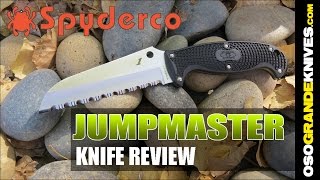 Spyderco Jumpmaster FB24SBK Fixed Blade Knife Review  OsoGrandeKnives [upl. by Annaiuq12]