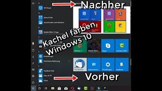 Windows 10 Kacheln im Startmenü färben [upl. by Wu]