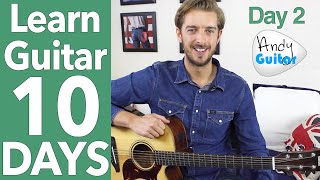 Guitar Lesson 2  EASY 2 CHORD SONG amp LEAD GUITAR 10 Day Guitar Starter Course [upl. by Liemaj]