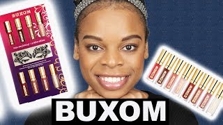 BUXOM FullOn Fantasy Lip Plumping Kit Lip Gloss Swatches  PuckerUpBabe [upl. by Darsey]