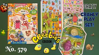 CBeebies magazine with crazy crawly play set no 579 🐞🪲🦗🐌 [upl. by Nigam]