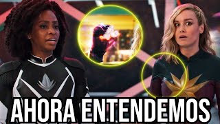 Explicado The Marvel’s trailer 2 confirma negabandas de Ms Marvel y Capitana Marvel sin poderes [upl. by Ffoeg]