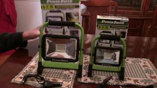 PowerSmith 900 and 1800 Lumen Rechargable LED Worklights [upl. by Ahgiel]