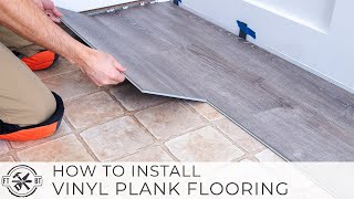 How to Install Vinyl Plank Flooring as a Beginner  Home Renovation [upl. by Shriner]