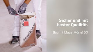 Sicher und mit bester Qualität Baumit MauerMörtel 50 [upl. by Naujik432]