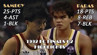 Samboy Lim VS Benjie Paras  SMB VS Shell  1992 FC Finals G2  04281992 [upl. by Kata568]