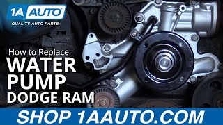 How to Replace Water Pump 0308 Dodge Ram [upl. by Repotsirhc706]