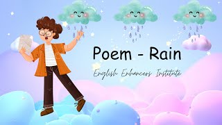 Poem  Rain  Poem for Kids  Kindergarten Poems  School Poems  ShikshanDynasty [upl. by Yolanda899]