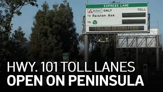 Highway 101 TollBased Express Lanes Along the Peninsula Open [upl. by Mohn]