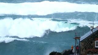 Storm Noah waves at Cape Cornwall 12042023 [upl. by Bronwyn]