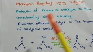 Meerweinpondroffverley reduction mechanism [upl. by Suzie]