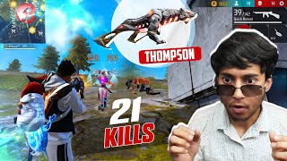 New Thompson😍 Solo Vs Squad Pro Lobby 21 Kills Gameplay  Free Fire Max [upl. by Sharman]