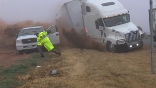 Texas trooper severely injured in 18 wheeler crash caught on camera  ABC7 [upl. by Ybot]