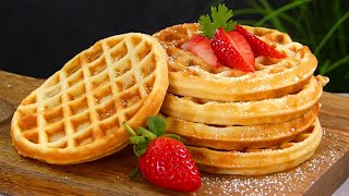 Perfect Homemade Waffles just in 5 minutes  Best Waffles recipe by Tiffin Box Easy quick breakfast [upl. by Anitserp183]