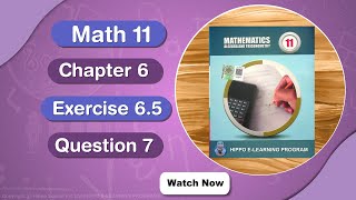 Math 11  Chapter 6  Sequences and Series  FSc ICS  Exercise 65 Question 7  Hindi  Urdu [upl. by Ahsyen]