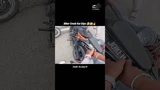 Biker Crash kar Diya😭 Live Accident rider crash biker viral vlog bikelife shorts [upl. by Wyatt766]