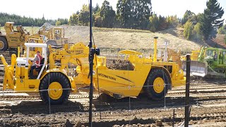 Classic Bulldozers and Motor Scrapers Working  Wheels At Wanaka Earthmoving Practice Day 2023 [upl. by Auhsohey]