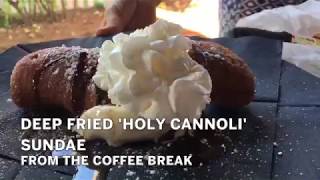 The Big E 2017 new foods Sneak peek at The Flatliner DeepFried Cannoli and more [upl. by Yadsnil]