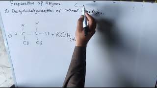 preparation of alkynes class 10 chemistry chemistry organic [upl. by Ahsinauq]