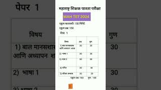 MAHA TET 2024  maha tet syllabus in marathi  महाराष्ट्र शिक्षक पात्रता परीक्षा [upl. by Wiley]