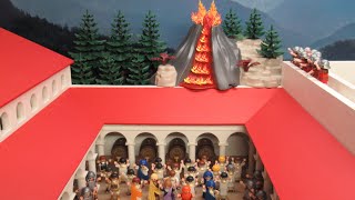 Romains VS Volcan  Apocalypse Pompéi  Stop motion Playmobil [upl. by Ardnahc]