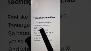 Teenage Mona Lisa  Alfie Castley Lyrics in Karaoke  Sujal Khadgi🖤 [upl. by Zoie]