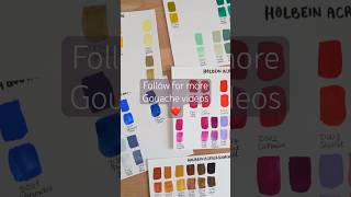 🎨Unboxing holbein acryla gouche and swatching paint gouache artsupplies arthaul shorts [upl. by Omsoc]