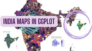 R Beginners GGPLOT India Map in GGPLOT with states districtscities code included [upl. by Gainor3]